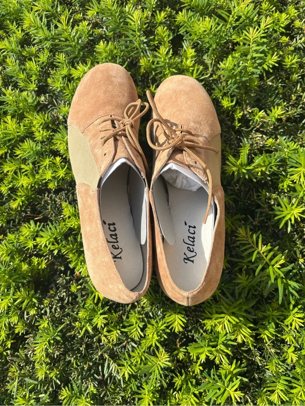 Ke Laci Tan Suede Ballroom Dance Shoes Women’s Size 8.5 Latin SalsaPractice NWOB